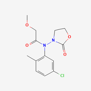 molecular formula C13H15ClN2O4 B14376323 N-(5-chloro-2-methyl-phenyl)-2-methoxy-N-(2-oxooxazolidin-3-yl)acetamide CAS No. 89974-99-2