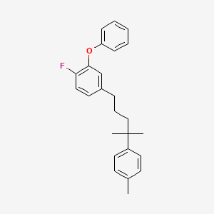 1-Fluoro-4-[4-methyl-4-(4-methylphenyl)pentyl]-2-phenoxybenzene