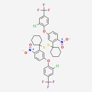 1,1'-{Disulfanediylbis[(cyclohexane-1,1-diyl)(4-nitro-3,1-phenylene)oxy]}bis[2-chloro-4-(trifluoromethyl)benzene]