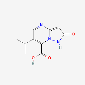molecular formula C10H11N3O3 B1437638 2-羟基-6-异丙基吡唑并[1,5-a]嘧啶-7-甲酸 CAS No. 1049873-38-2