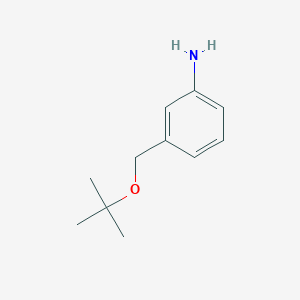 molecular formula C11H17NO B1437642 3-[(叔丁氧基)甲基]苯胺 CAS No. 1039946-12-7