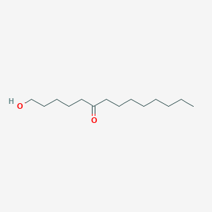 molecular formula C14H28O2 B14376547 1-Hydroxytetradecan-6-one CAS No. 88703-47-3