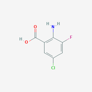 molecular formula C7H5ClFNO2 B1437658 2-氨基-5-氯-3-氟苯甲酸 CAS No. 1028757-83-6