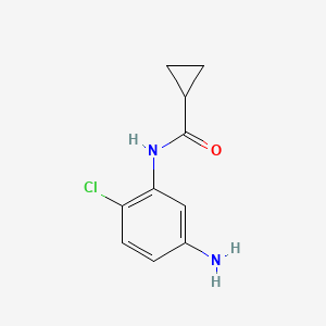 molecular formula C10H11ClN2O B1437668 N-(5-Amino-2-chlorophenyl)cyclopropanecarboxamide CAS No. 1082128-59-3