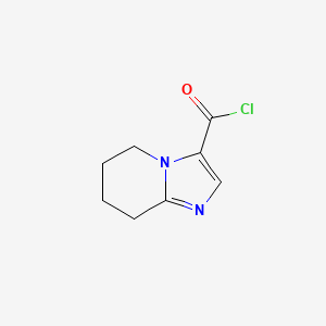 molecular formula C8H9ClN2O B1437670 5,6,7,8-四氢咪唑并[1,2-a]吡啶-3-酰氯 CAS No. 1086375-56-5