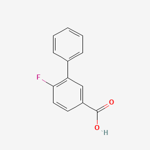 molecular formula C13H9FO2 B1437672 4-Fluoro-3-phenylbenzoic acid CAS No. 1082484-37-4