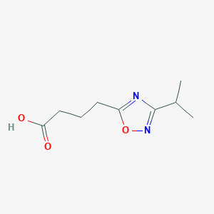 molecular formula C9H14N2O3 B1437674 4-[3-(Propan-2-yl)-1,2,4-oxadiazol-5-yl]butanoic acid CAS No. 1038356-92-1