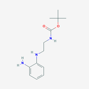 molecular formula C13H21N3O2 B1437678 叔丁基2-[(2-氨基苯基)氨基]乙基氨基甲酸酯 CAS No. 834881-64-0