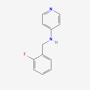 molecular formula C12H11FN2 B1437686 N-[(2-fluorophenyl)methyl]pyridin-4-amine CAS No. 1041551-09-0
