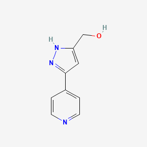 molecular formula C9H9N3O B1437687 [3-(吡啶-4-基)-1H-吡唑-5-基]甲醇 CAS No. 865610-73-7