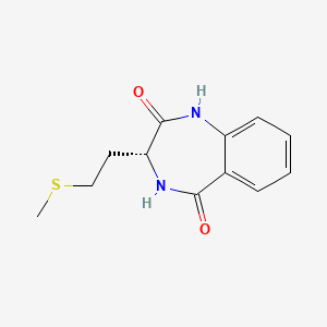 molecular formula C12H14N2O2S B1437693 (3R)-3-[2-(methylthio)ethyl]-3,4-dihydro-1H-1,4-benzodiazepine-2,5-dione CAS No. 1217780-31-8