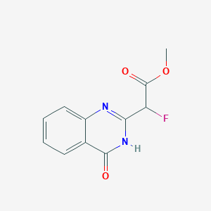 molecular formula C11H9FN2O3 B1437695 氟甲基(4-氧代-3,4-二氢喹唑啉-2-基)乙酸盐 CAS No. 869634-05-9