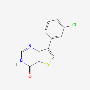 molecular formula C12H7ClN2OS B1437696 7-(3-chlorophenyl)thieno[3,2-d]pyrimidin-4(3H)-one CAS No. 1031969-45-5