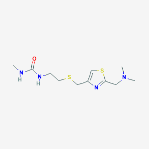 molecular formula C11H20N4OS2 B143770 1-[2-[[2-[(二甲氨基)甲基]-1,3-噻唑-4-基]甲硫基]乙基]-3-甲基脲 CAS No. 82586-81-0