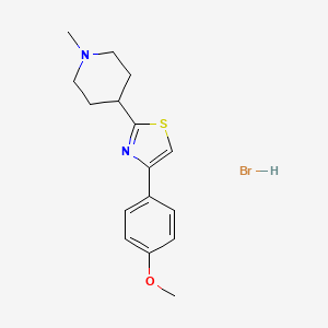 4-(4-Methoxyphenyl)-2-(1-methylpiperidin-4-yl)-1,3-thiazole;hydrobromide