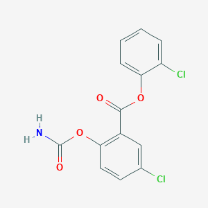 2-Chlorophenyl 2-(carbamoyloxy)-5-chlorobenzoate