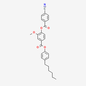 4-Hexylphenyl 4-[(4-cyanobenzoyl)oxy]-3-methoxybenzoate