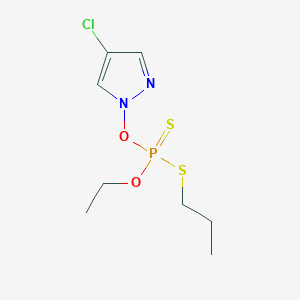 4-Chloro-1-{[ethoxy(propylsulfanyl)phosphorothioyl]oxy}-1H-pyrazole