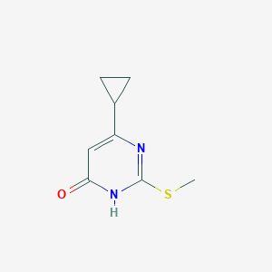 molecular formula C8H10N2OS B1437727 6-Cyclopropyl-2-(methylthio)pyrimidin-4(3H)-one CAS No. 7043-06-3