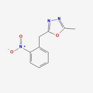 2-Methyl-5-[(2-nitrophenyl)methyl]-1,3,4-oxadiazole