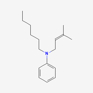 N-Hexyl-N-(3-methylbut-2-en-1-yl)aniline