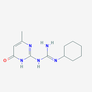 molecular formula C12H19N5O B1437731 N-环己基-N'-(6-甲基-4-氧代-1,4-二氢嘧啶-2-基)胍 CAS No. 941521-06-8
