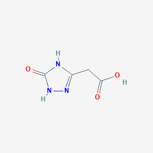 molecular formula C4H5N3O3 B1437732 (5-oxo-4,5-dihydro-1H-1,2,4-triazol-3-yl)acetic acid CAS No. 70486-43-0