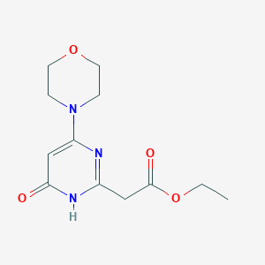molecular formula C12H17N3O4 B1437733 Ethyl 2-[4-(morpholin-4-yl)-6-oxo-1,6-dihydropyrimidin-2-yl]acetate CAS No. 1260543-99-4