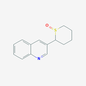 Quinoline, 3-(tetrahydro-1-oxido-2H-thiopyran-2-yl)-