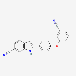 2-[4-(3-Cyanophenoxy)phenyl]-1H-indole-6-carbonitrile