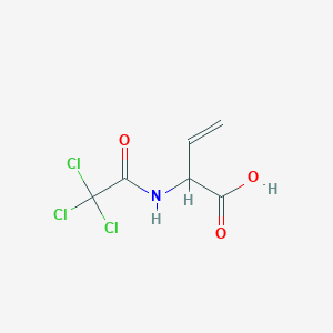 B14377379 3-Butenoic acid, 2-[(trichloroacetyl)amino]- CAS No. 89619-80-7