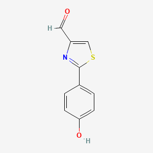 molecular formula C10H7NO2S B1437740 2-(4-羟基苯基)噻唑-4-甲醛 CAS No. 885278-87-5