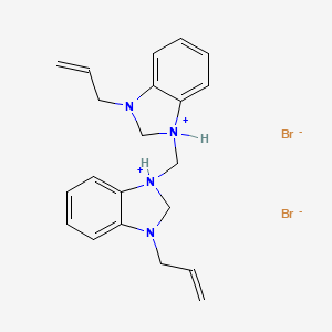 1,1'-Methylenebis[3-(prop-2-en-1-yl)-2,3-dihydro-1H-benzimidazol-1-ium] dibromide