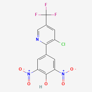 B1437750 4-[3-Chloro-5-(trifluoromethyl)pyridin-2-yl]-2,6-dinitrophenol CAS No. 1400872-33-4