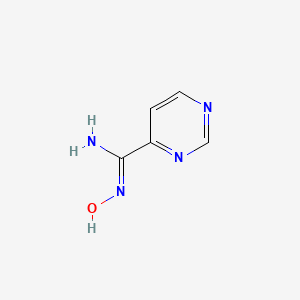molecular formula C5H6N4O B1437751 N'-羟基嘧啶-4-甲酰胺 CAS No. 51285-11-1