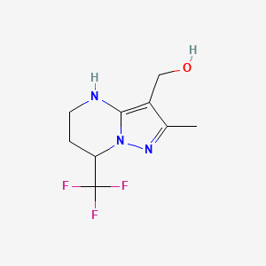 B1437757 [2-methyl-7-(trifluoromethyl)-4H,5H,6H,7H-pyrazolo[1,5-a]pyrimidin-3-yl]methanol CAS No. 1000931-12-3