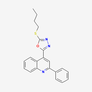 4-[5-(Butylsulfanyl)-1,3,4-oxadiazol-2-YL]-2-phenylquinoline