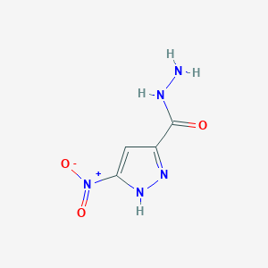 molecular formula C4H5N5O3 B1437762 5-硝基-1H-吡唑-3-甲酰肼 CAS No. 297149-33-8