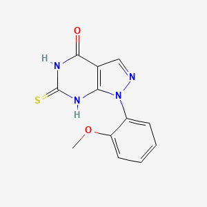 B1437765 6-mercapto-1-(2-methoxyphenyl)-1,5-dihydro-4H-pyrazolo[3,4-d]pyrimidin-4-one CAS No. 1105196-23-3