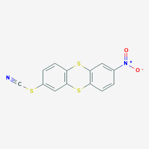 molecular formula C13H6N2O2S3 B14377660 7-Nitrothianthren-2-yl thiocyanate CAS No. 89880-57-9