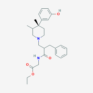 B1437773 Glycine, N-[(2S)-2-[[(3R,4R)-4-(3-hydroxyphenyl)-3,4-dimethyl-1-piperidinyl]methyl]-1-oxo-3-phenylpropyl]-, ethyl ester CAS No. 660848-91-9