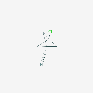 molecular formula C7H7Cl B143778 1-Chloro-3-ethynylbicyclo[1.1.1]pentane CAS No. 128010-98-0