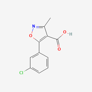 molecular formula C11H8ClNO3 B1437781 5-(3-氯苯基)-3-甲基异恶唑-4-羧酸 CAS No. 92545-96-5