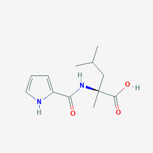 molecular formula C12H18N2O3 B14377839 2-Methyl-N-(1H-pyrrole-2-carbonyl)-L-leucine CAS No. 90104-07-7