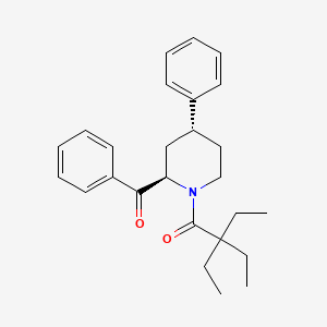 1-[(2R,4R)-2-benzoyl-4-phenylpiperidin-1-yl]-2,2-diethylbutan-1-one