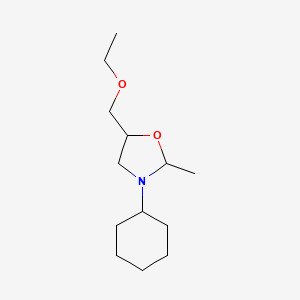 3-Cyclohexyl-5-(ethoxymethyl)-2-methyl-1,3-oxazolidine