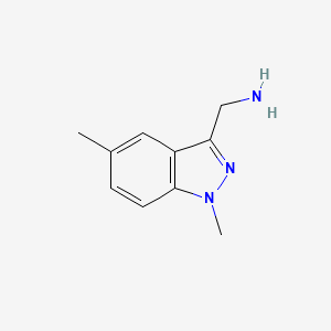 molecular formula C10H13N3 B1437794 1-(1,5-Dimethyl-1H-indazol-3-YL)methanamine CAS No. 1060817-08-4