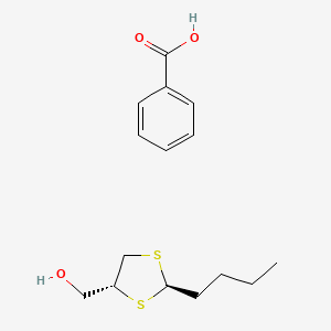 benzoic acid;[(2R,4R)-2-butyl-1,3-dithiolan-4-yl]methanol