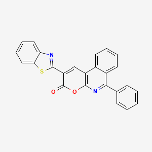 2-(1,3-Benzothiazol-2-YL)-6-phenyl-3H-pyrano[2,3-C]isoquinolin-3-one