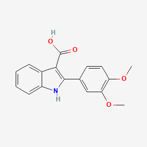 molecular formula C17H15NO4 B1437799 2-(3,4-dimethoxyphenyl)-1H-indole-3-carboxylic acid CAS No. 1082551-71-0